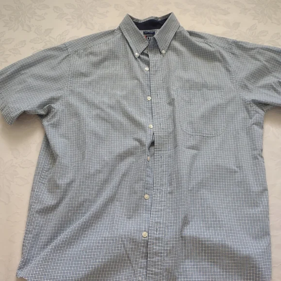 chaps oxford dress shirts Men's Chaps Short Sleeve Oxford Woven Shirt